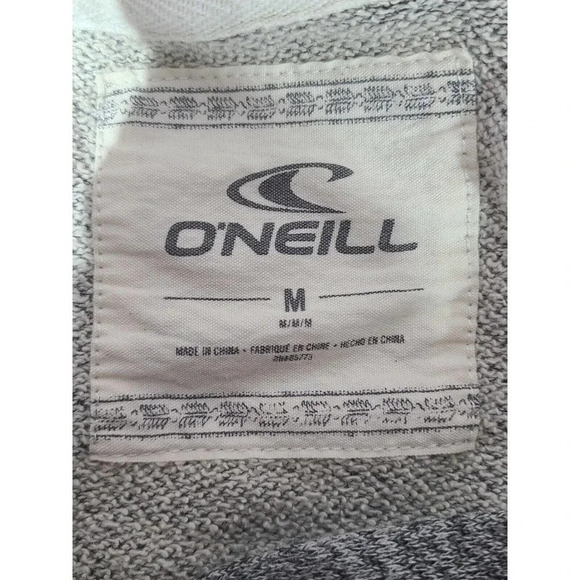 O'Neill Women's Hooded Sweatshirt Hoodie Size Medium Hamsa Hand Heathered Gray - Picture 4 of 5